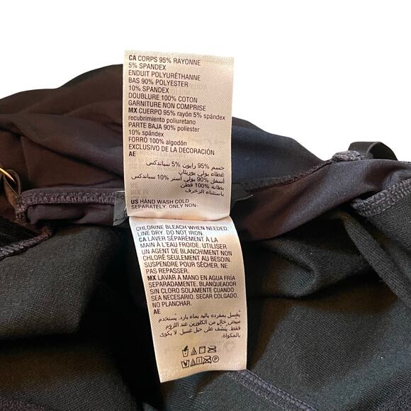 INC International Concepts Black Faux Leather Bodysuit, Size M Like New - Picture 7 of 8